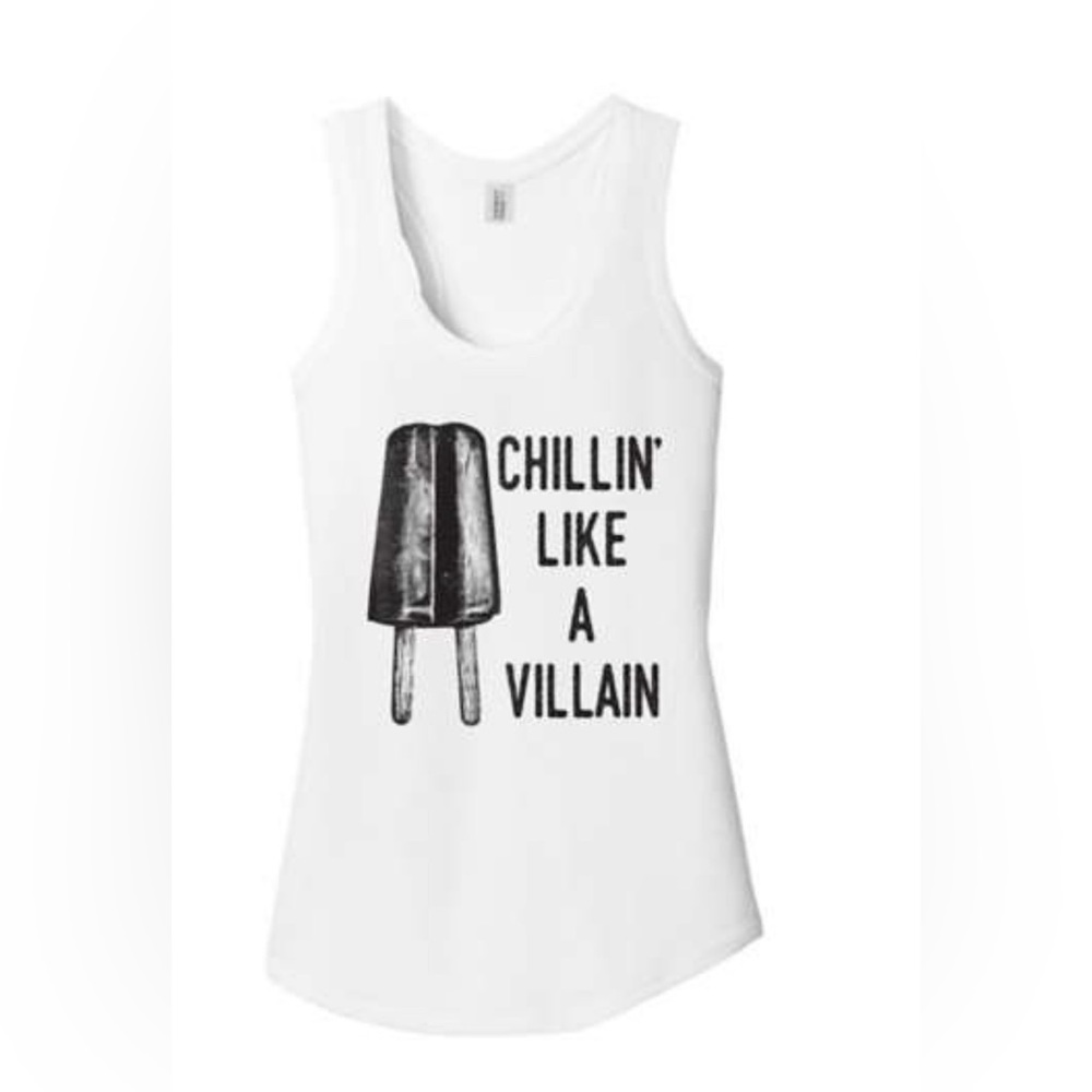 NWT Mason Jar chillin like a villain tank top